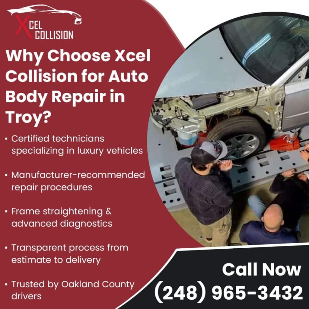 choose xcel collision auto body repair in troy