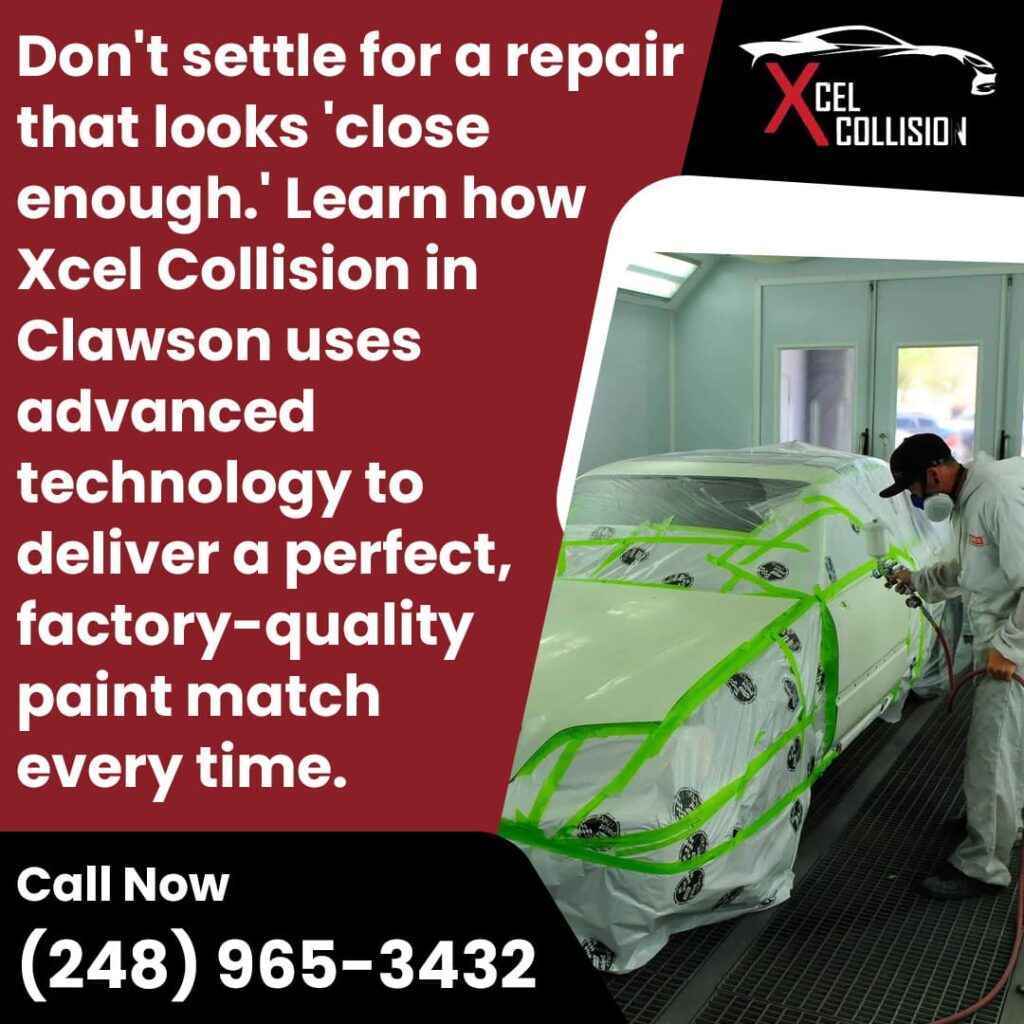 factory-quality paint match by Xcel Collision